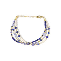 Zilveren armband met tanzanieten (Riya)