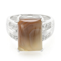 Zilveren ring met een Botswana agaat