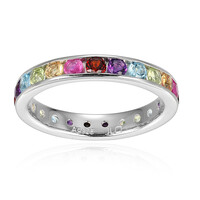 Zilveren ring met robijnen (Adela Silber)