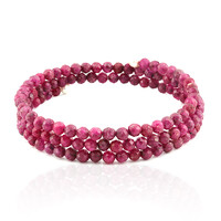 Stalen armband met Mozambique robijnen (Riya)