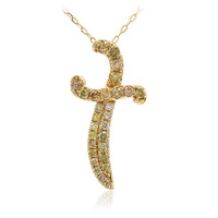 Gouden halsketting met SI2 Fancy Diamanten (CIRARI)