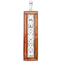 Zilveren hanger met Baltische barnsteen