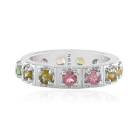 Zilveren ring met toermalijnen