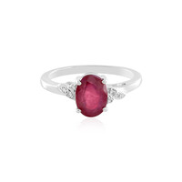 Zilveren ring met een Madagaskar Robijn