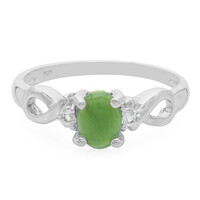 Zilveren ring met een keizerlijk chrysopraas