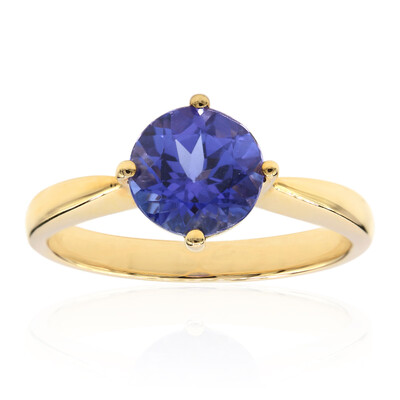 Gouden ring met een AAA tanzaniet (CIRARI)