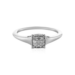 Zilveren ring met I1 (I) Diamanten