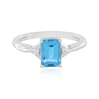 Zilveren ring met een Zwitsers-blauwe topaas
