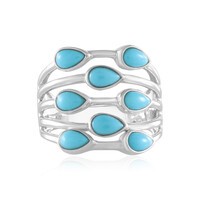 Zilveren ring met Sleeping Beauty Turkooisen