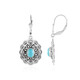 Zilveren oorbellen met Sleeping Beauty Turkooisen (Desert Chic)