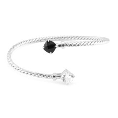 Zilveren armband met een witte topaas