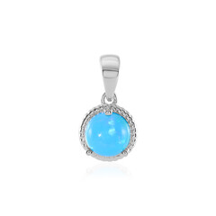 Zilveren hanger met een Blauwe Ethiopische Opaal