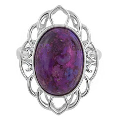 Zilveren ring met een Paarse Kingman Mohave Turkoois