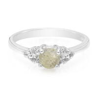 Zilveren ring met een spectroliet