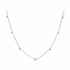 Gouden halsketting met SI1 (H) Diamanten