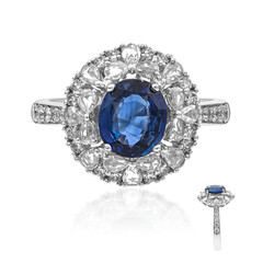Gouden ring met een Ceylon saffier (CIRARI)