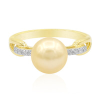 Gouden ring met een zuidzee parel (TPC)