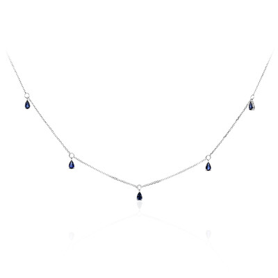 Gouden halsketting met Blauwe Ceylon saffieren (CIRARI)