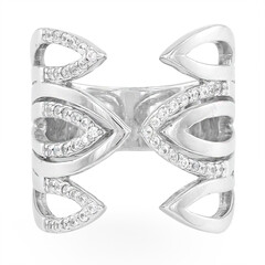 Zilveren ring met zirkonen