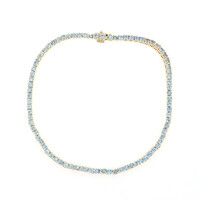 Gouden armband met Santa Maria-aquamarijnstenen