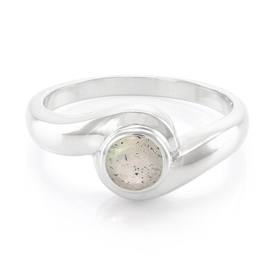Zilveren ring met een spectroliet
