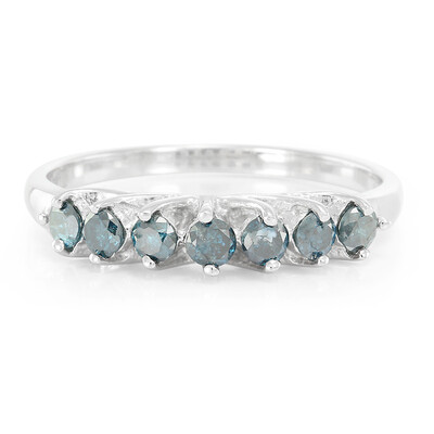 Zilveren herenring met Fancy diamanten