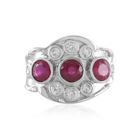 Zilveren ring met Madagaskar Robijnen (de Melo)