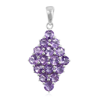 Zilveren hanger met lavendel amethisten