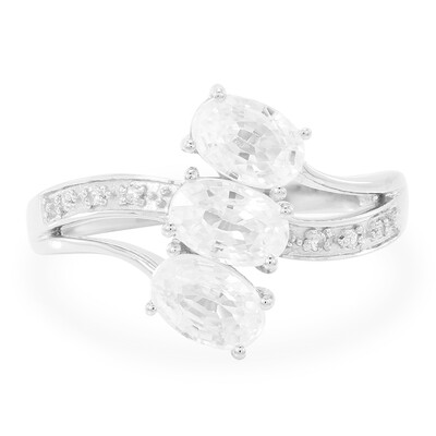 Zilveren ring met zirkonen