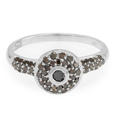 Zilveren ring met een Fancy diamant