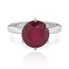 Zilveren ring met een Madagaskar Robijn