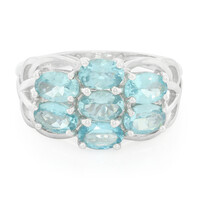 Zilveren ring met Blauwe apatieten