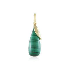 Gouden hanger met een Malachiet
