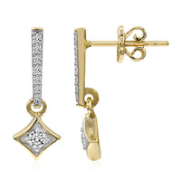 Gouden oorbellen met IF Diamanten (D)