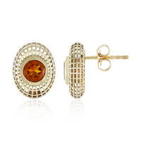 Gouden oorbellen met Madeira citrienstenen (Ornaments by de Melo)