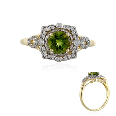 Gouden ring met een groene toermalijn (Adela Gold)