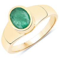 Gouden ring met een Zambia-smaragd