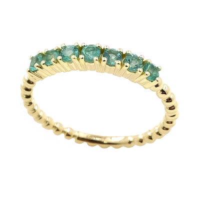 Gouden ring met AAA Zambia smaragden (de Melo)