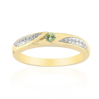 Gouden ring met een Madagaskar Demantoid (John Ferry)