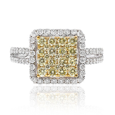 Gouden ring met gele SI1 diamanten (CIRARI)