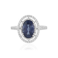 Gouden ring met een Blauwe Ceylon saffier