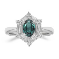 Platina ring met een Braziliaanse alexandriet (CIRARI)