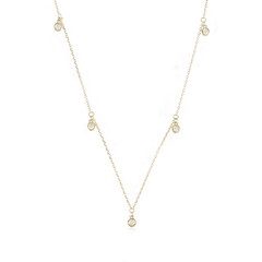 Gouden halsketting met loepzuivere (G) diamanten (de Melo)
