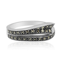 Zilveren ring met marcasieten