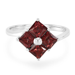 Zilveren ring met Mozambique granaten
