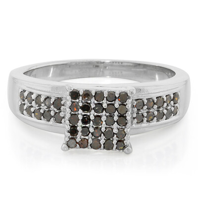 Zilveren ring met Fancy diamanten
