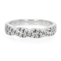 Zilveren ring met Fancy diamanten