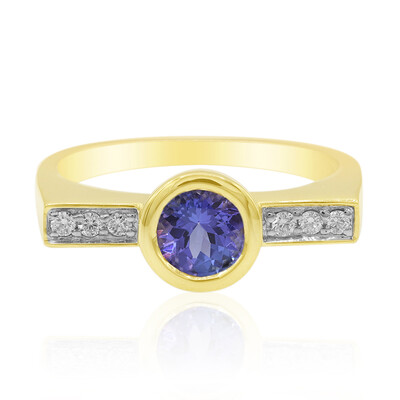 Gouden ring met een tanzaniet (de Melo)