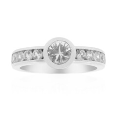 Zilveren ring met een danburiet