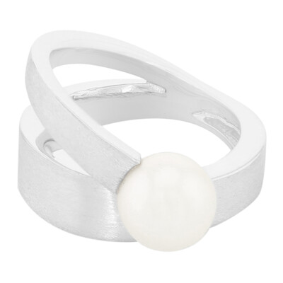 Zilveren ring met een Akoya parel (MONOSONO COLLECTION)